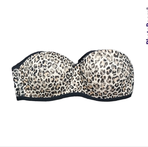 Victoria secret pink strapless bandeau animal print XS/TP NWOT - Picture 3 of 12